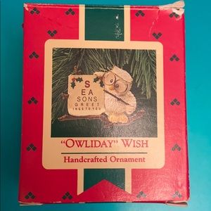 Hallmark keepsake ornament “owliday wish” NIB